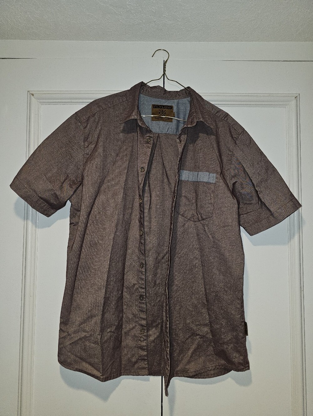 Men's Flylow Gear Short-Sleeve Button-Down Shirt - Size XL